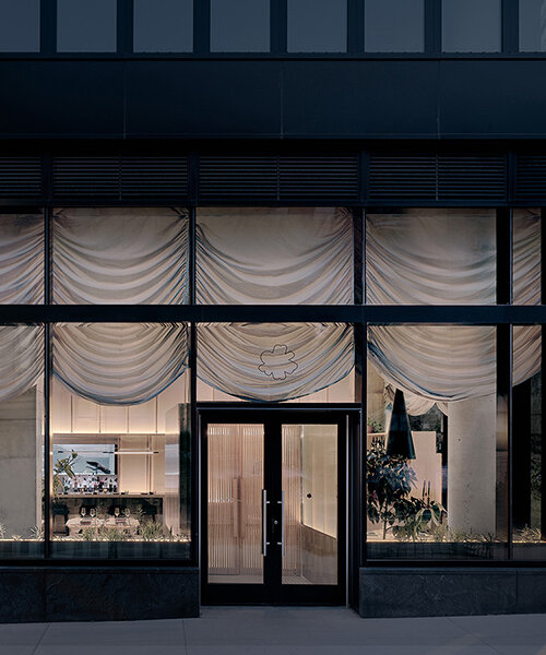 translucent curtains drape over polycarbonate walls at nin hao restaurant in brooklyn